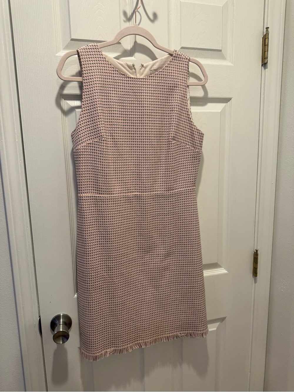 LOFT Pink Sleeveless Textured TWEED PINK Dress